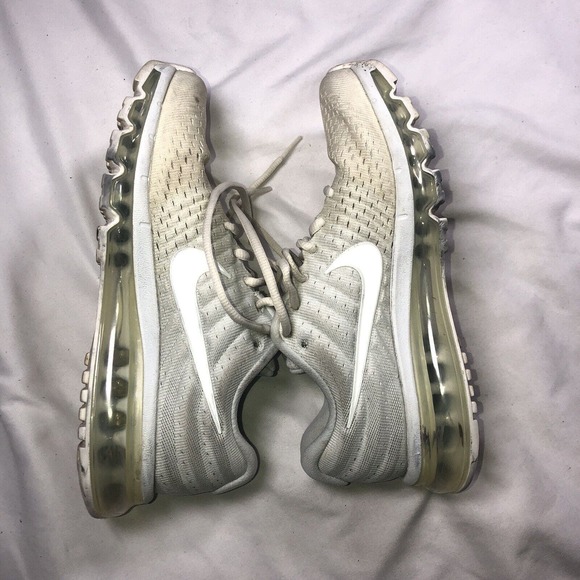 Nike Air Max 2017 Running Sneakers Platinum White Gray 849560-005 Women‎ Size 9 - Picture 4 of 9